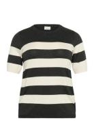 Kaffe Curve Kclizzy Striped Pullover Svart