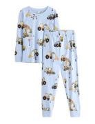 Lindex Pyjamas Fire Trucks Working V Blå