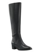 Bianco Biacarol Chelsea Knee High Boot Smooth Leather Svart
