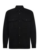 Jack & J S Jprrayle Melange Solid L/S Overshirt Sn Svart