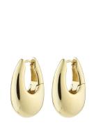 Pilgrim Autumn Chunky Retro Hoop Earrings Gold-Plated Guld