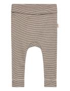 Petit Piao Ppdian Fold Leggings Stripe Nb Noos Brun