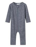 Name It Nbmwang Wool Needle Nightsuit Solid Noos Grå