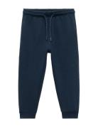 Mango Cotton Jogger-Style Trousers Marinblå