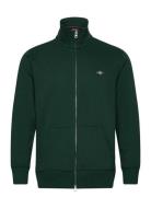 GANT Reg Shield Full Zip Sweat Khaki Green