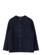 Lexington Clothing Double Faced Wool Blend Jacket Marinblå