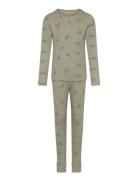 Name It Nmmnightset Agave Green Dino Rib Noos Grön