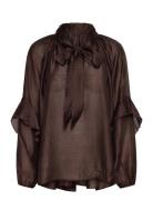 Soft Rebels Srrachel Bow-Tie Blouse Brun
