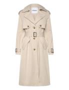 Desigual Trench Pleated Kräm