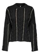 ONLY Carmakoma Cartessa Cabel Stitch Ls O-Neck Knt Svart