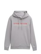 Tom Tailor Printed Hoodie Grå