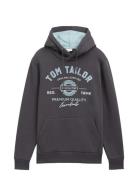 Tom Tailor Hoodie With Print Grå