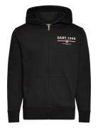GANT Graphic Full Zip Hoodie Svart