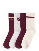 Lindex Sock 4 P Varsity Lila