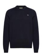 GANT Casual Cotton C-Neck Marinblå
