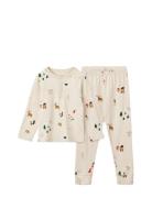 Liewood Wilhelm Printed Pyjamas Set Kräm