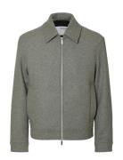 Selected Slhphilip Wool Blend Jkt Noos Grå