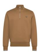 Fred Perry Half Zip Sweatshirt Brun
