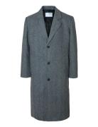 Selected Slhmilos Wool Blend Relaxed Coat #S Grå