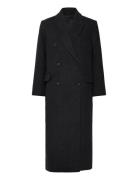 Weekday Over D Double-Breasted Wool-Blend Coat Grå