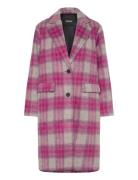 Desigual Coat Pinkcheck Rosa