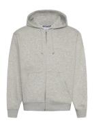 Weekday Classic Zip Hoodie Grå