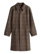 Tommy Hilfiger Wool Check Coat Brun