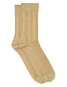 Mp Denmark Julia Glitter Socks Beige