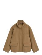 GANT Short Wool Jacket With Zip Beige
