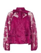 YAS Yaslacilla Ls Lace Top - Show Rosa