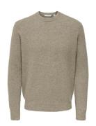 ONLY & SONS Onsray Reg Ls Crew Knit Frml Beige